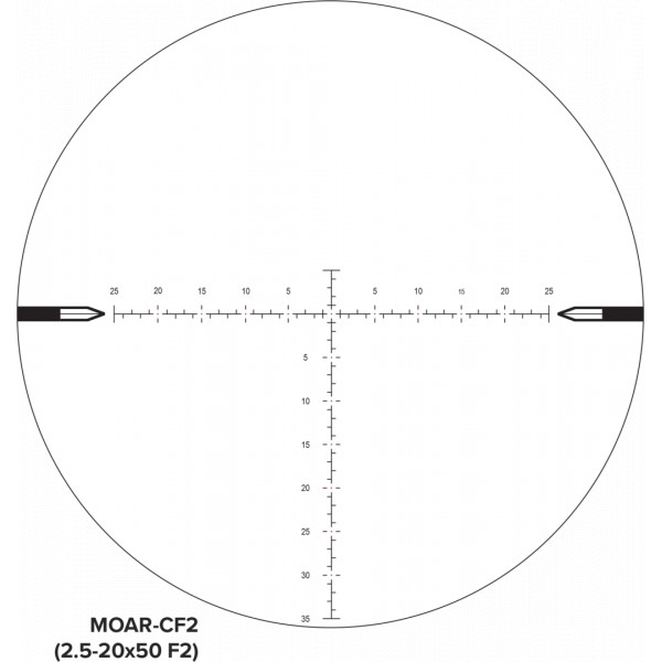 Nightforce nx8 2 5 20x50 f2 250 moa digillum r ticule moar cf2 