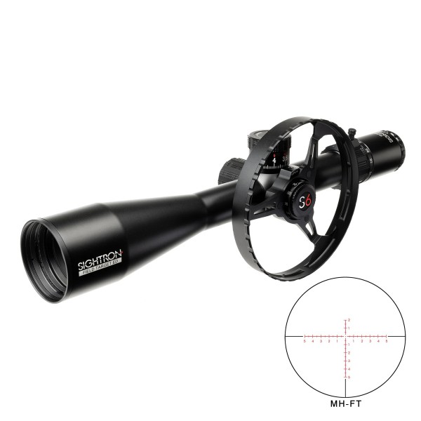 Sightron S6 10-60x56 ED Field Target - MH-FT - Wheel Bundle