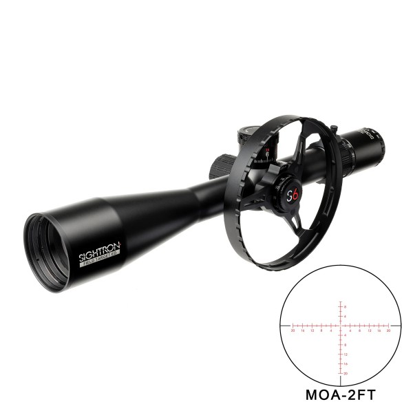 Sightron S6 10-60x56 ED Field Target - MOA-2FT - Wheel Bundle